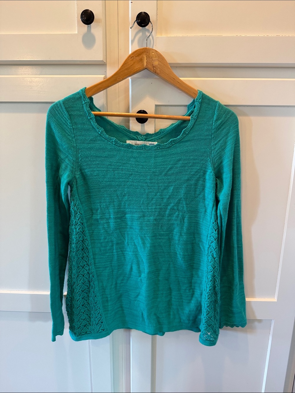 sparrow Teal Long-Sleeve Knit Top
